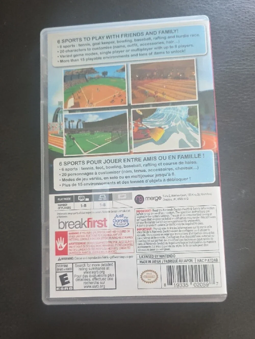 Nintendo Switch Game & Box - Instant Sports - With Game